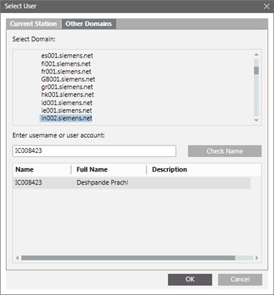 Select User from Other Domains